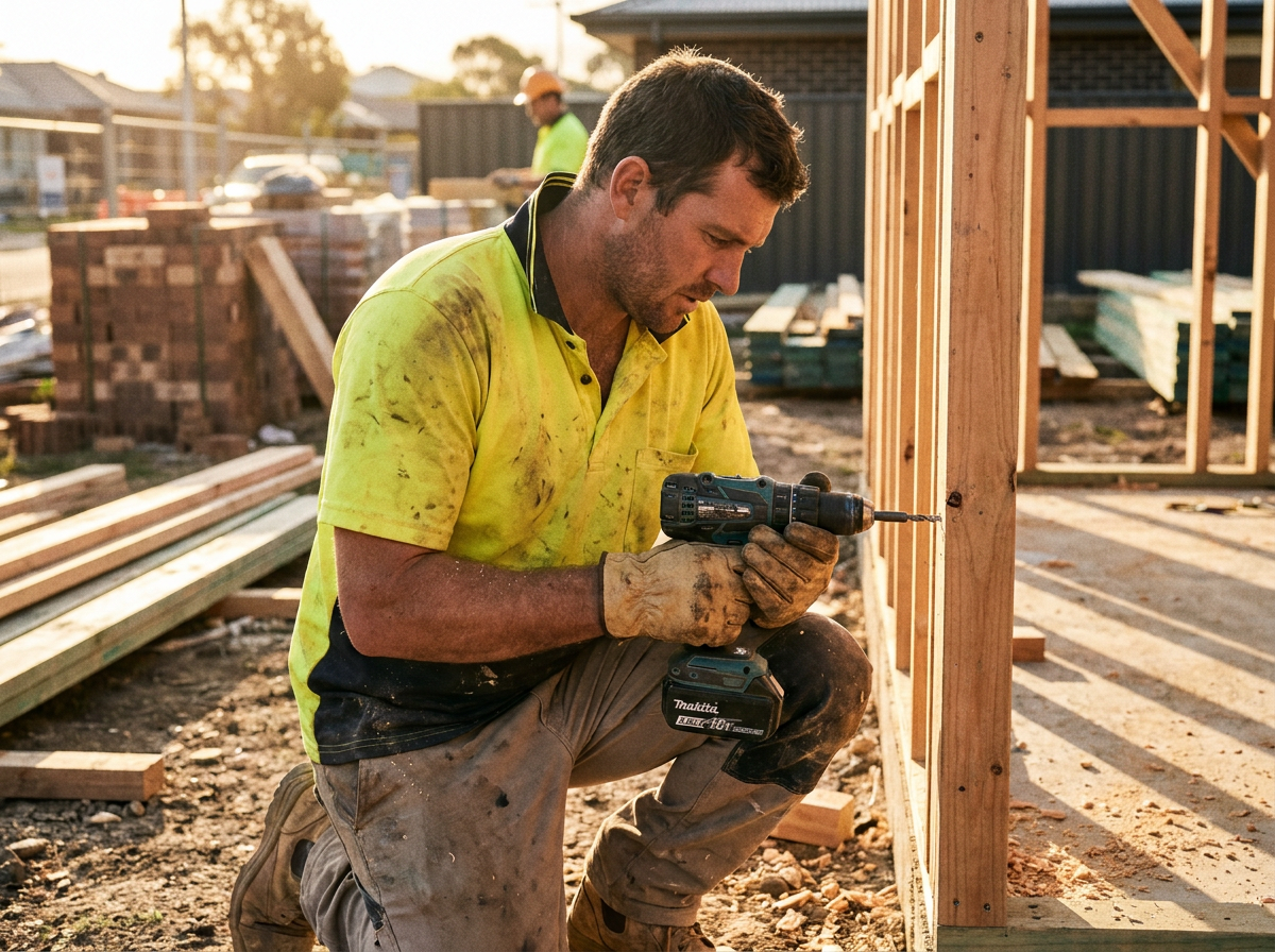 Tradie staying on the tools while the AI answers the call